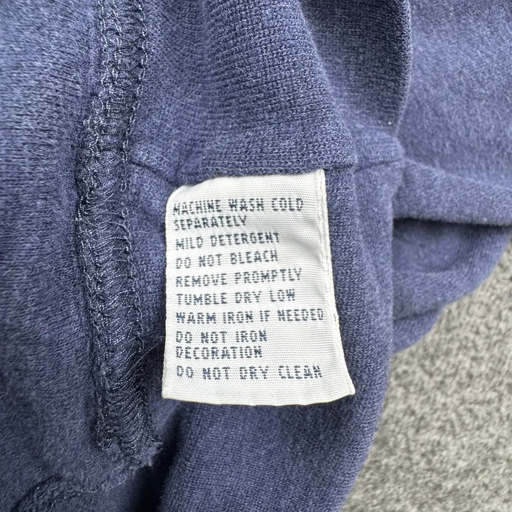 Vtg Polo Ralph Lauren Sweater Men's Sz 4XB Blue 1/4 Zip Pullover Logo‎ *Hole*